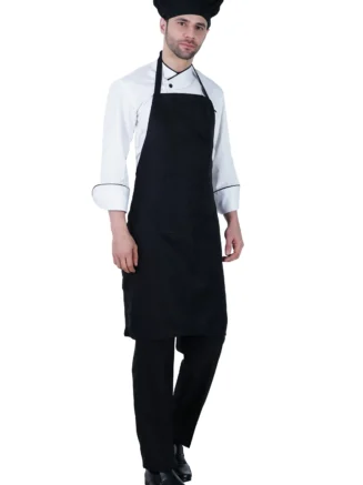 Bib Apron Black (Pack of 5 Pcs)