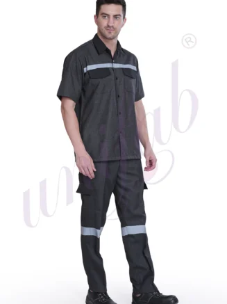 Shirt Worker Half Charcoal / Black