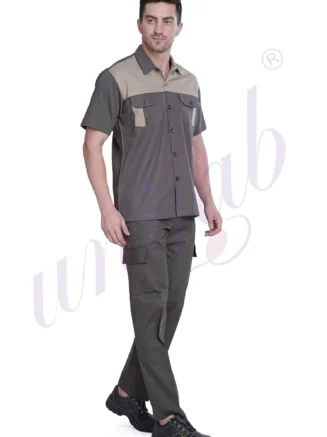 Shirt Worker Half Brown / Beige