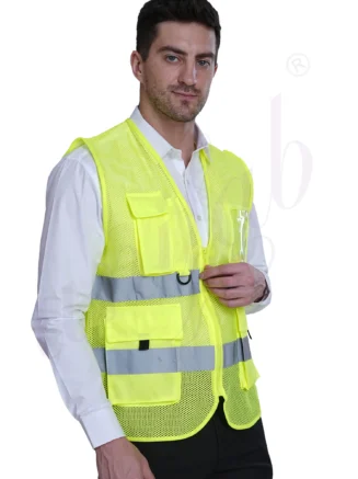 Reflective Jacket Front Zip Closure (Minimum Order 10 Pc’s)