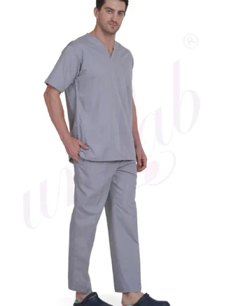 Medical Scrub Male Plain Grey