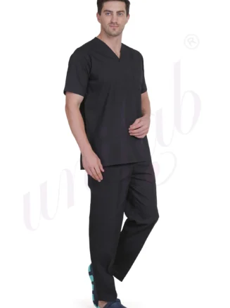 Medical Scrub Male Plain Black
