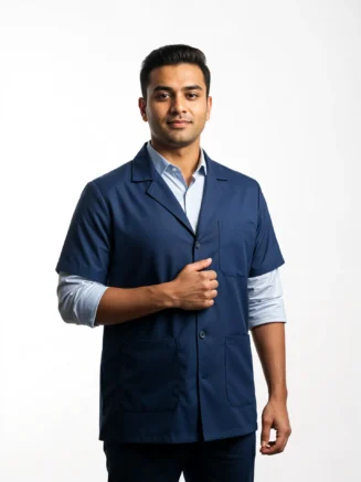 Unisex Support Staff Jacket – Navy Half Sleeve