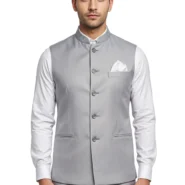 Nehru-Jacket-Male-L-Grey-Mellange-1
