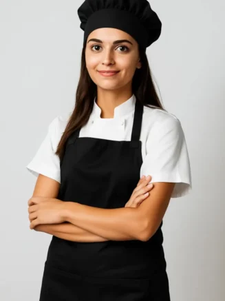 Bib Apron and Mushroom Cap Set – Black