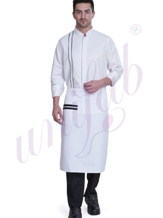 Chef Coat Premium White- Black Trim