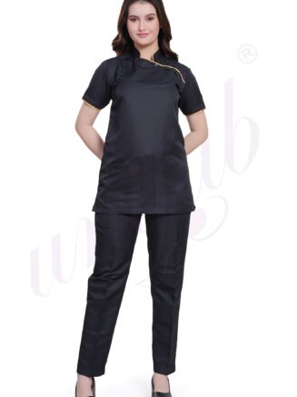 Black Short Sleeve Therapist Uniform Set