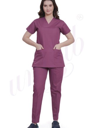 Medical Scrub Female Plain Mauve