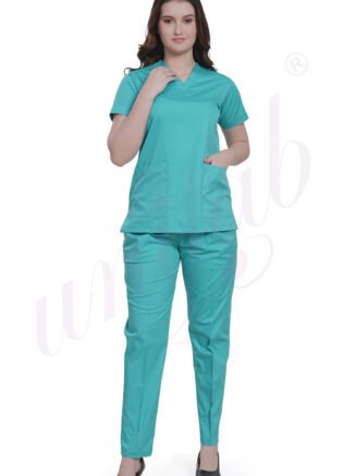 Medical Scrub Female Stretch Aqua Green