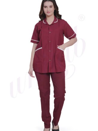Nursing Uniform Female Maroon - Half Sleeve