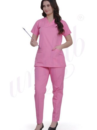 Medical Scrub Female Plain Pink