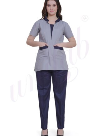 Grey and Navy Therapist Uniform Set