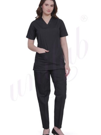 Medical Scrub Female Plain Black