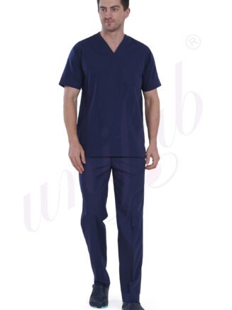 Medical Scrub Male Plain Navy Blue