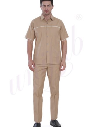Nursing Uniform Male Beige - Half Sleeve