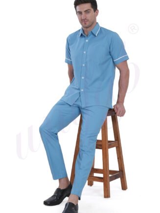 Nursing Uniform Male Sky Blue - Half Sleeve