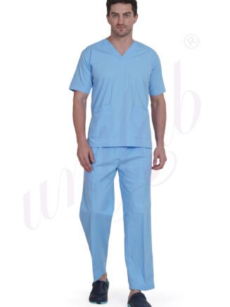 Medical Scrub Male Stretch Sky Blue