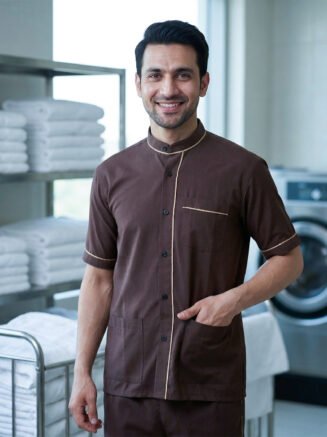 Housekeeping Tunic Brown - Half Sleeve