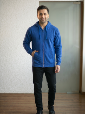 Royal Blue Hoodie With Zip