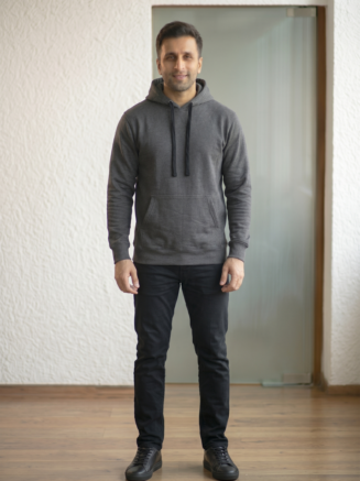 Charcoal Slip-On Hoodie Without Zip