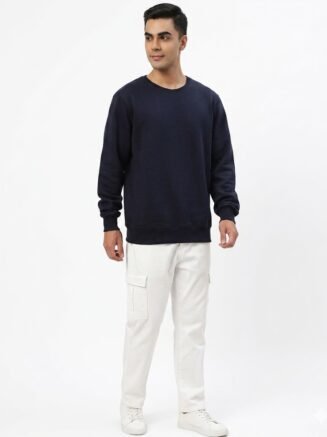 Navy Blue Crew Neck Hoodie