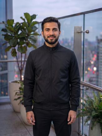 Black Fleece Jacket with Zip