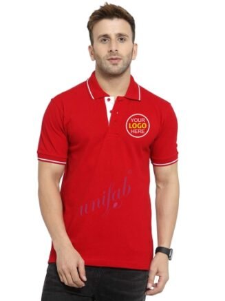 Company Employee Polo T-Shirt Red