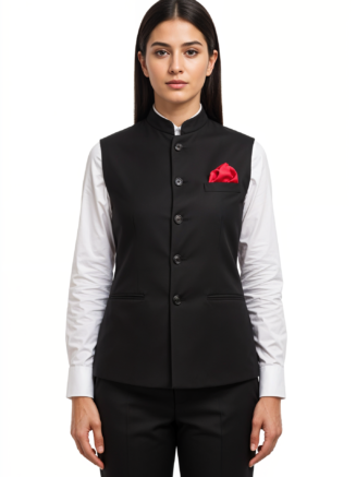 Black Female Nehru Jacket