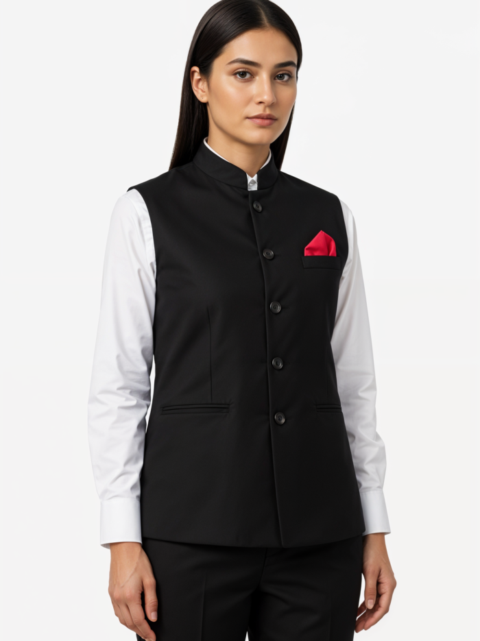 Nehru Jacket-Female- Black (3) Nehru Jacket-Female- Black (3)