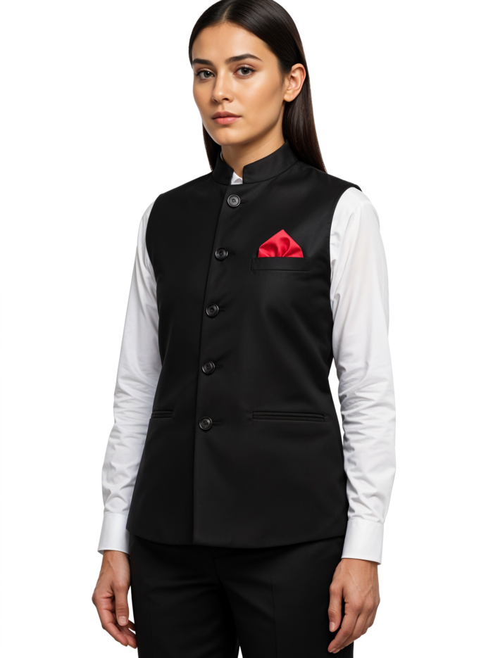 Nehru Jacket-Female- Black (4) Nehru Jacket-Female- Black (4)
