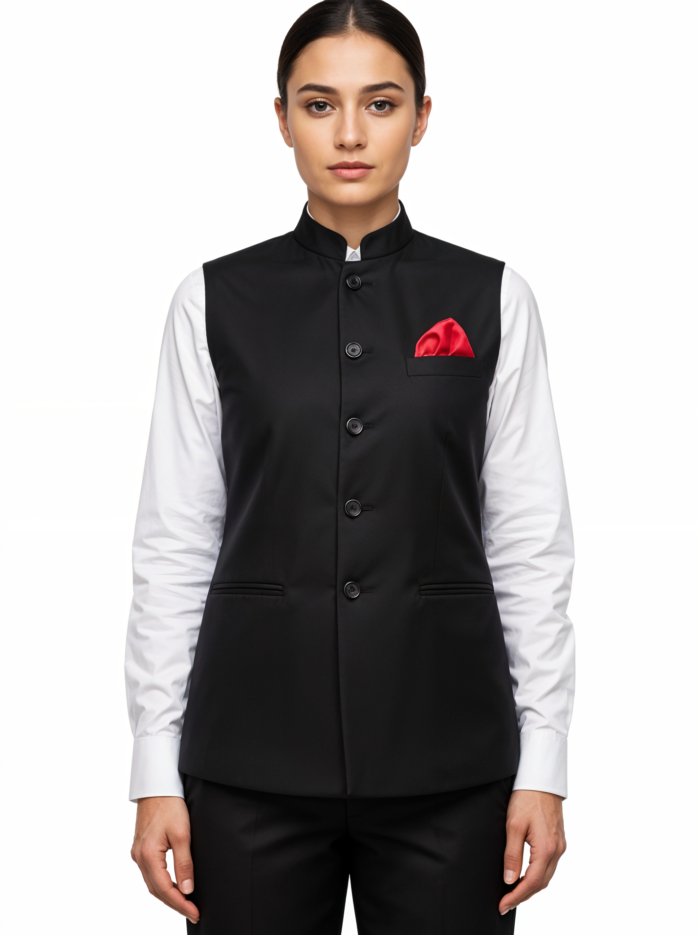 Nehru Jacket-Female- Black (5) Nehru Jacket-Female- Black (5)