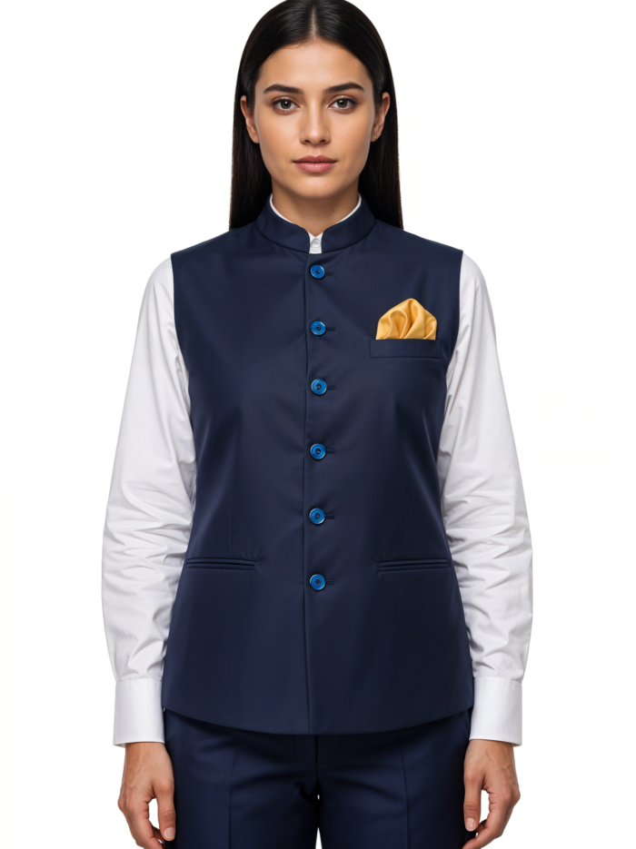 Nehru Jacket-Female- Navy Blue (1) Nehru Jacket-Female- Navy Blue (1)