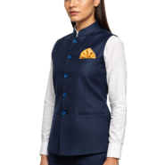 Nehru Jacket-Female- Navy Blue (2)