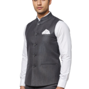Nehru Jacket-Male- D Grey Mellange (2)