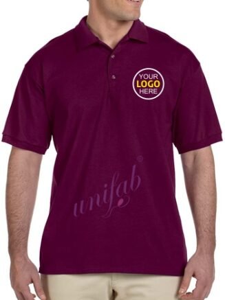 Collar Polo T-Shirt Polo Maroon