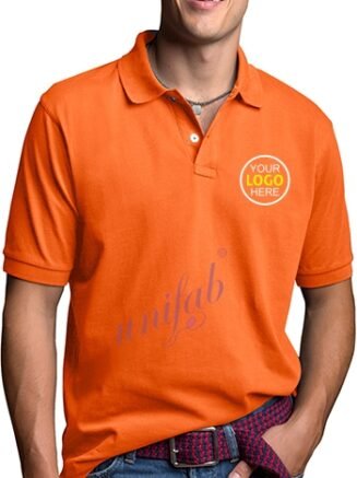 Collar Polo T-Shirt Polo Orange