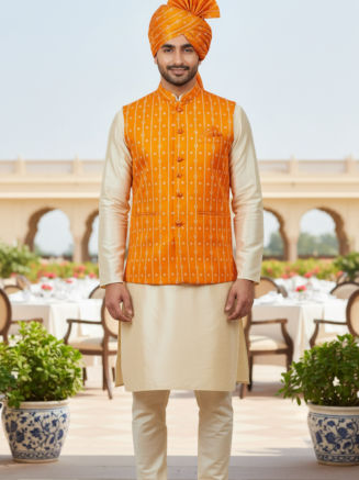Resort Ethnic Jacket Orange