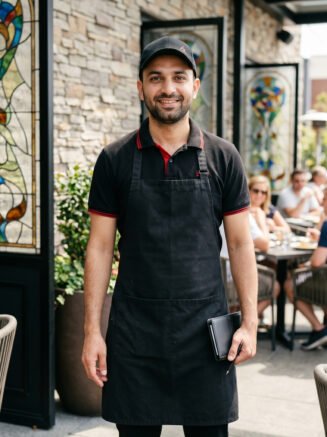 Restaurant Staff Polo T-Shirt Black