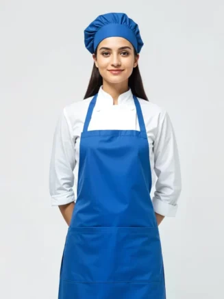 Bib Apron and Mushroom Cap Set – Royal Blue