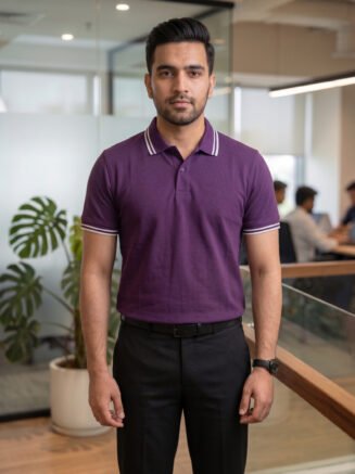 Company Employee Polo T-Shirt Purple