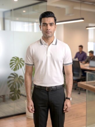 Company Employee Polo T-Shirt White