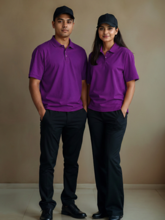 Restaurant Staff Polo T-Shirt Purple