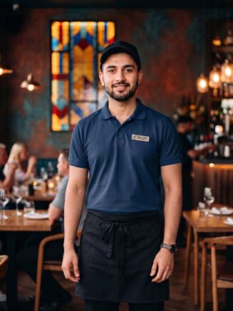 Restaurant Staff Polo T-Shirt Navy Blue